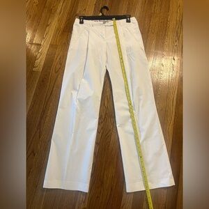 Zinc White Dress Jumpsuit with Flared Leg